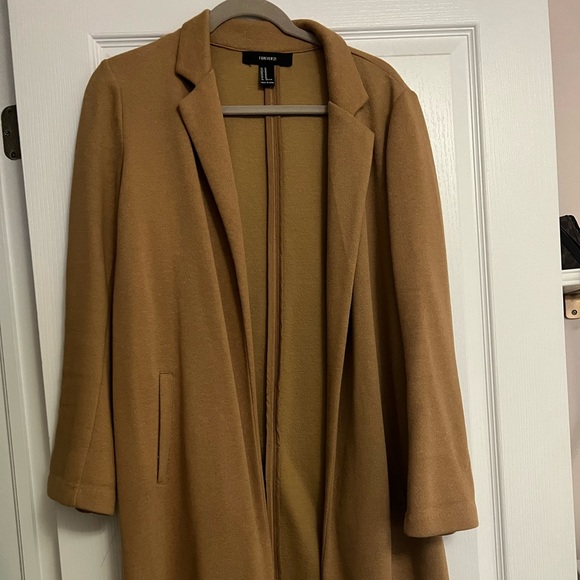 Women’s Forever 21 Long Brown Light Coat - Picture 1 of 3